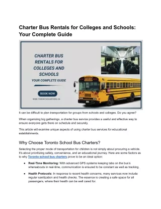 How to Organize a Charter Bus Rental for College Tours