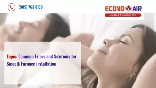 Common Errors and Solutions for Smooth Furnace Installation