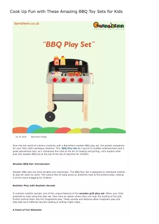 cook up fun with these amazing bbq toy sets