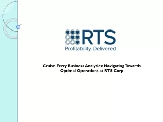 cruise ferry business analytics navigating