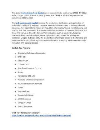 Hydrochloric Acid Market