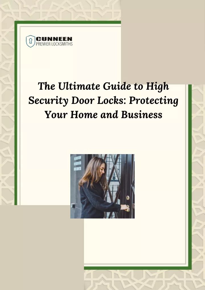 the ultimate guide to high security door locks