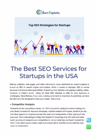 Best SEO Services for Your Business in United States | Start Digitally!