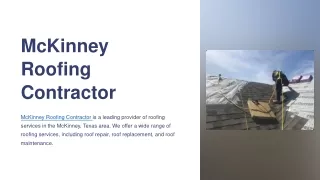 Efficient Roofing Services from McKinney Roofing Contractor