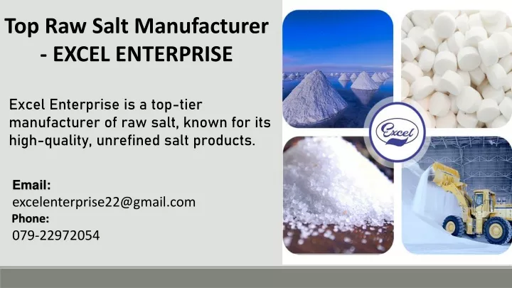 top raw salt manufacturer excel enterprise