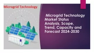 microgrid technology market status analysis scope