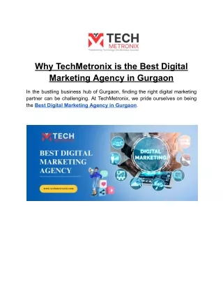 why techmetronix is the best digital marketing