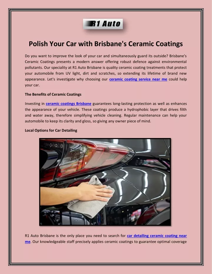 polish your car with brisbane s ceramic coatings