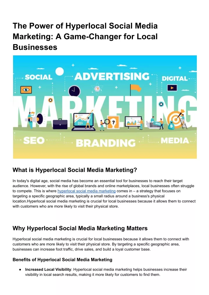 the power of hyperlocal social media marketing