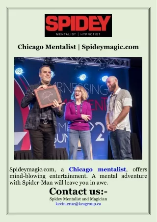 Chicago Mentalist  Spideymagic.com