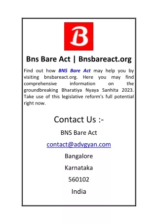 Bns Bare Act  Bnsbareact.org