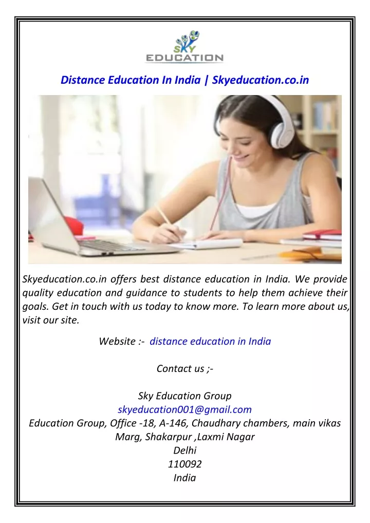 distance education in india skyeducation co in