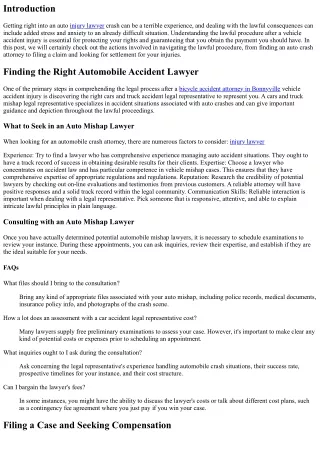 Understanding the Legal Refine after an Auto Accident Injury