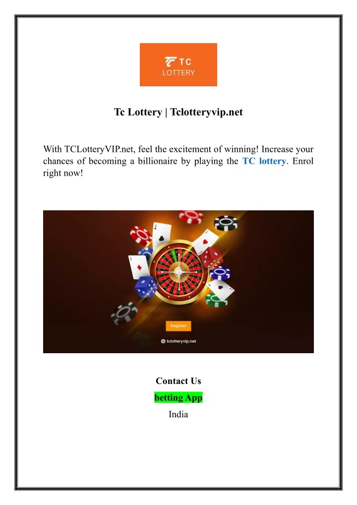 tc lottery tclotteryvip net