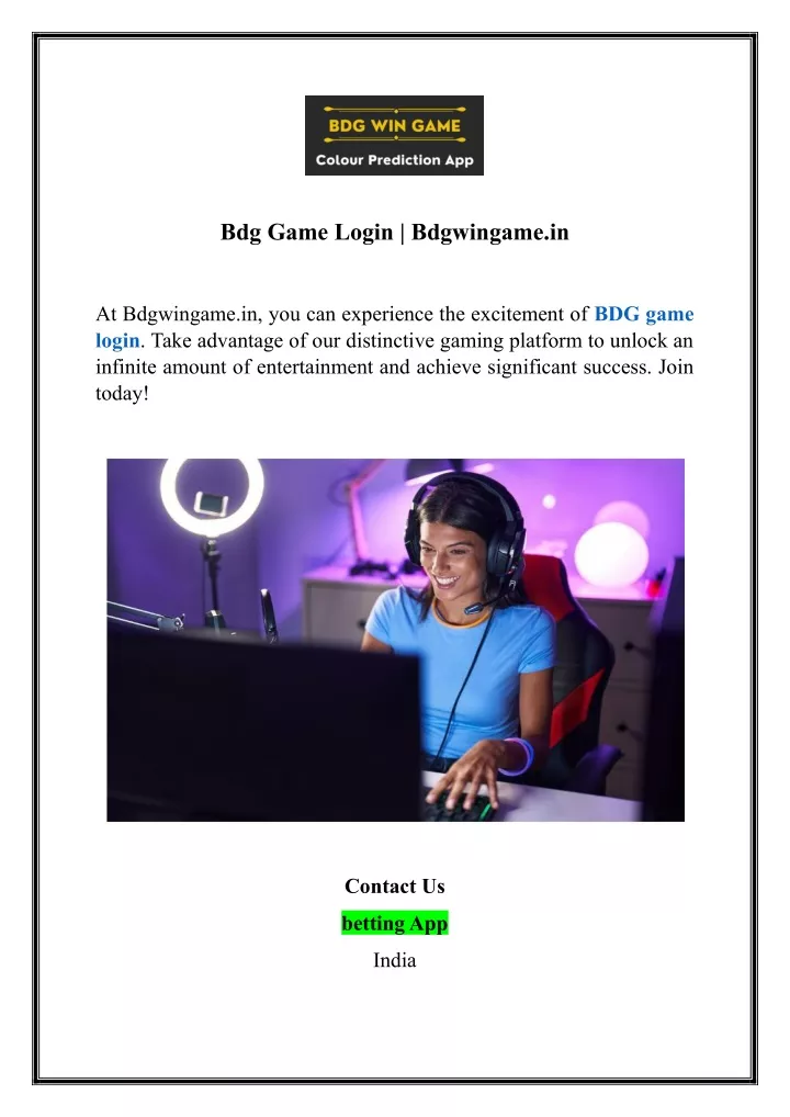 bdg game login bdgwingame in