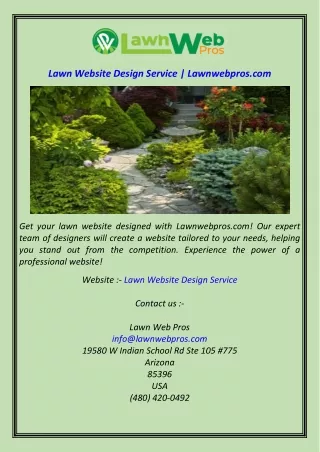 Lawn Website Design Service  Lawnwebpros.com