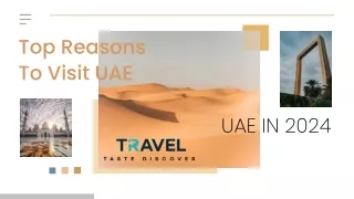 Top 8 Reasons to Journey to the UAE in 2024