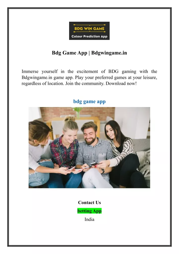 bdg game app bdgwingame in