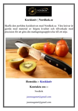 kockkniv nordkok se