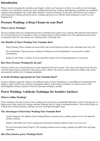 Strain Washing vs. Electrical power Washing: That is Appropriate in your Nanaimo