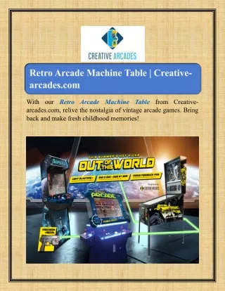 Retro Arcade Machine Table | Creative-arcades.com