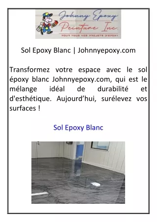 sol epoxy blanc johnnyepoxy com