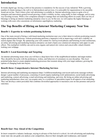 The Top Benefits of Hiring an Internet Marketing Company Near You