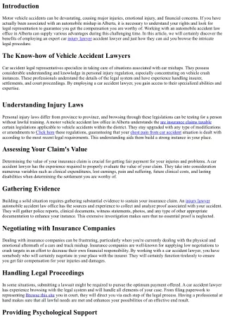 The Advantages of Working With a Motor Vehicle Accident Law Firm in Alberta