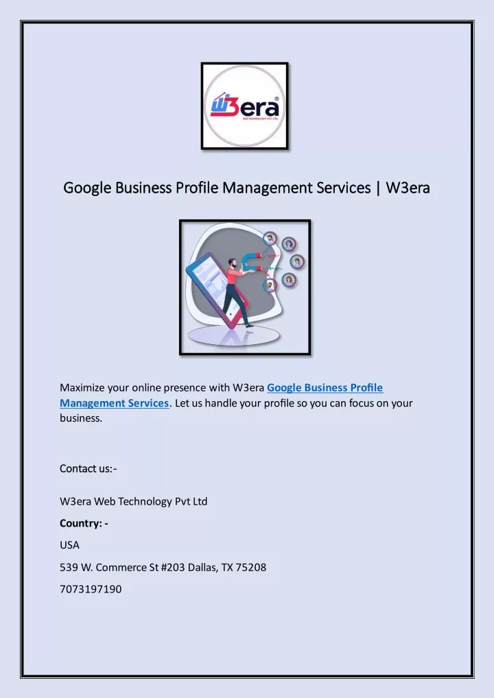 google business profile management services w3era