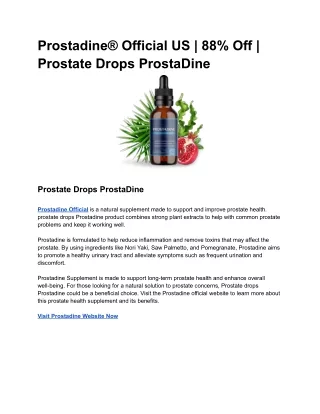 Prostadine® Official US | 88% Off | Prostate Drops ProstaDine