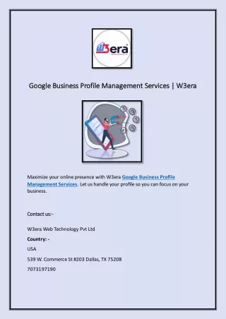 Google Business Profile Management Services