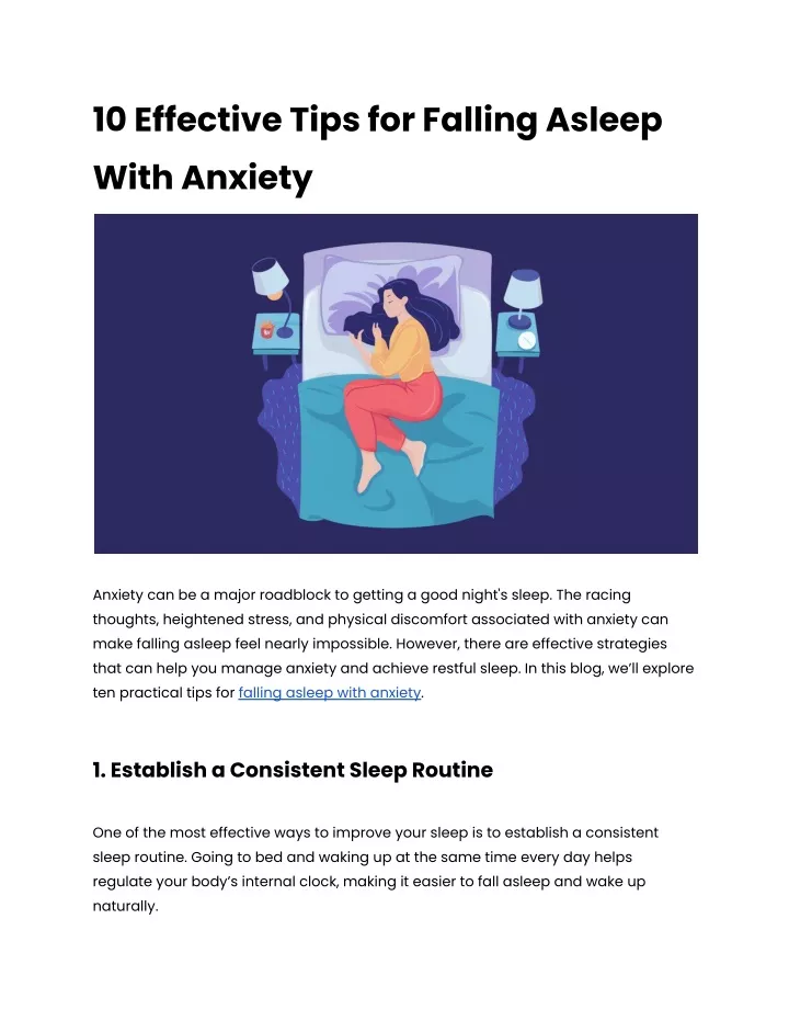 10 effective tips for falling asleep with anxiety