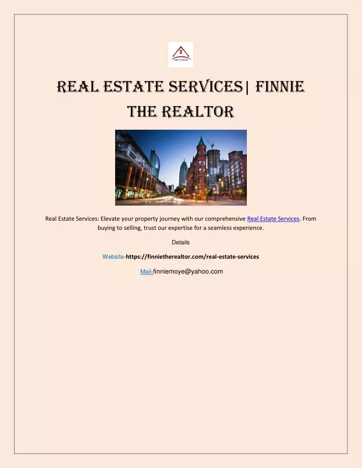 real estate services finnie the realtor