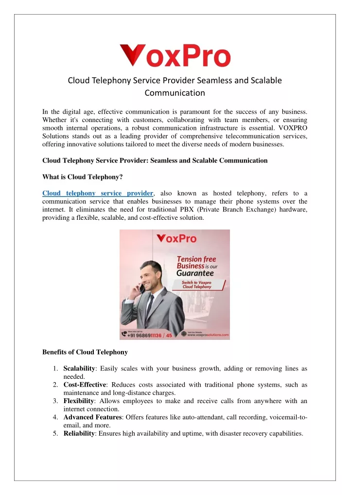 cloud telephony service provider seamless