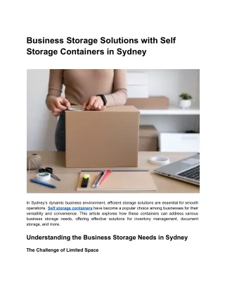 business storage solutions with self storage