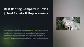 Best Roofing Company in Texas Roof Repairs & Replacements