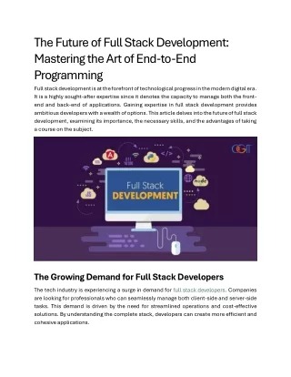 the future of full stack development mastering
