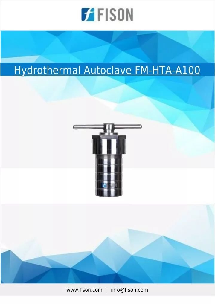 hydrothermal autoclave fm hta a100 www fison