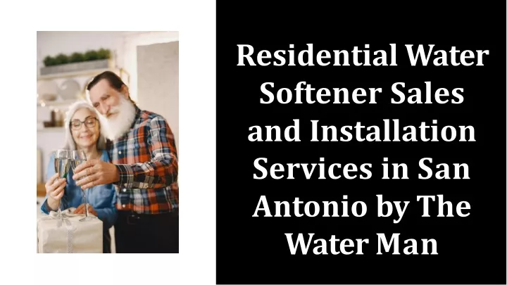 residential water softener sales and installation