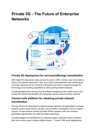 Private 5G - The Future of Enterprise Networks