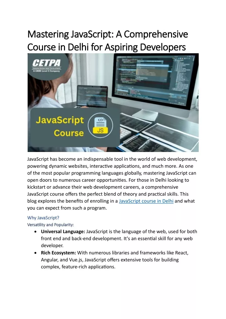 mastering javascript a comprehensive mastering