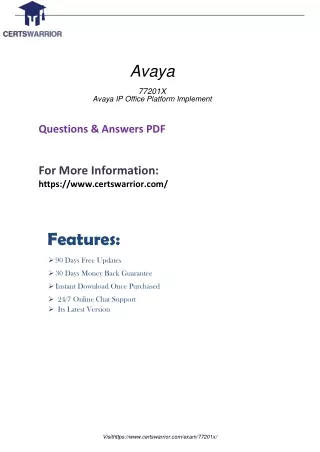 Certswarrior Updated Questions 77201X Exam PDF Dumps