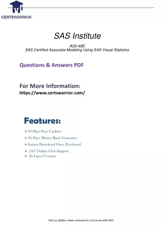 Certswarrior Updated Questions A00-485 Exam PDF Dumps