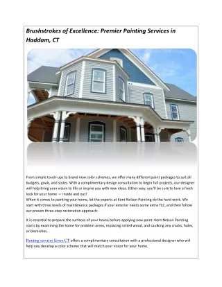 Painting Services in Haddam, CT