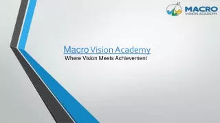 macro vision academy where vision meets