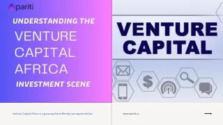 Understanding The Venture Capital Africa  Investment Scene