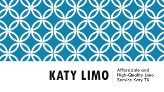 Affordable and High-Quality Limo Service Katy TX