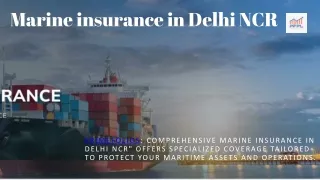 Marine insurance in Delhi NCR
