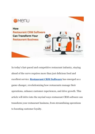 How Restaurant CRM Software Can Transform Your Restaurant Business