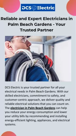 Expert Residential And Commercial Electricians In Palm Beach Gardens